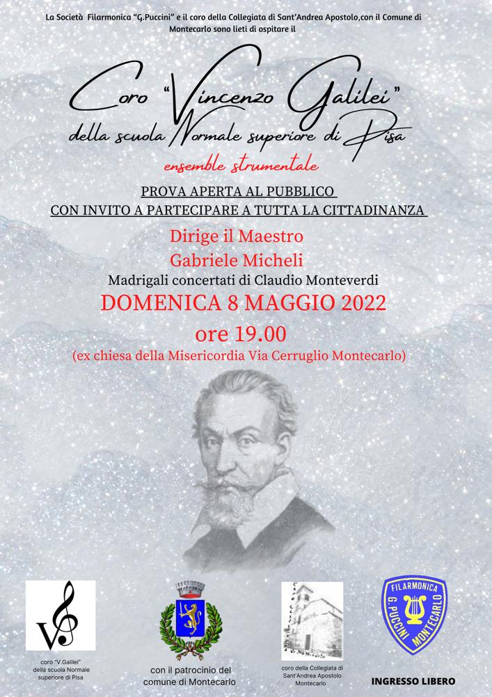 Prova aperta al pubblico del Coro Vincenzo Galilei della Scuola Normale Superiore di Pisa