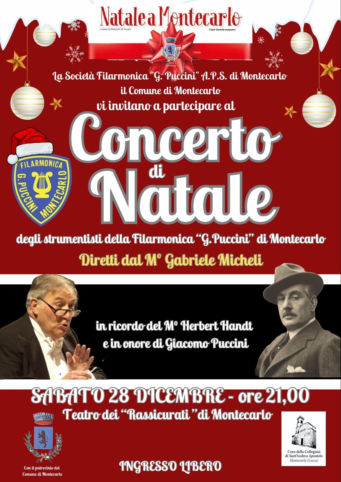 CONCERTO DI NATALE – in ricordo del M° Herbert Handt e in onore di Giacomo Puccini